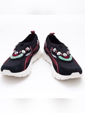 VALENTINO GARAVANI Women's Mixed Media Trainer Sneakers EU 38 US 8 Org $890